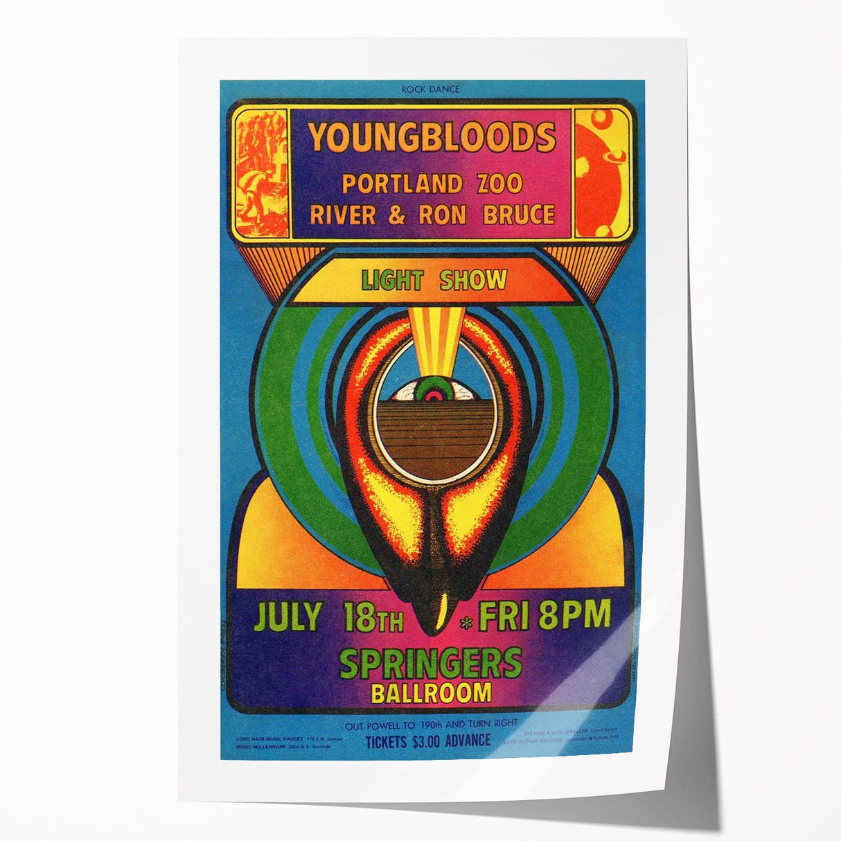 The Youngbloods 1960s Concert Poster - Springer's Ballroom