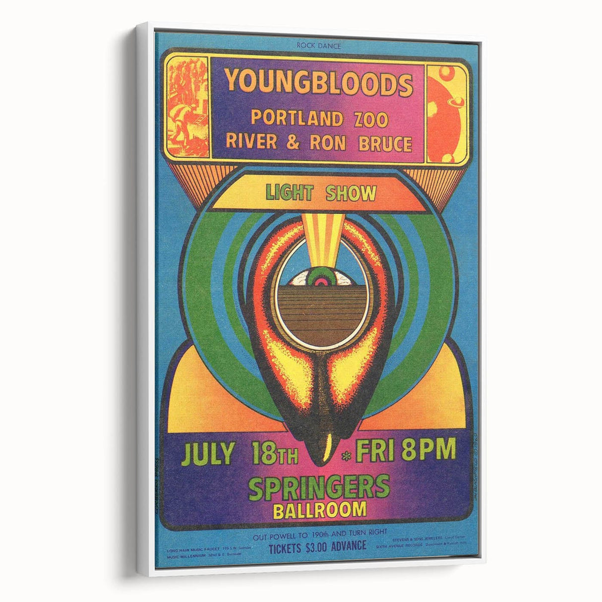 The Youngbloods 1960s Concert Poster - Springer's Ballroom