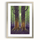 Majestic Forest Glow – Abstract Tree Canvas & Framed Art