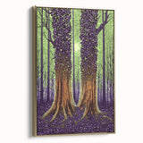 Majestic Forest Glow – Abstract Tree Canvas & Framed Art