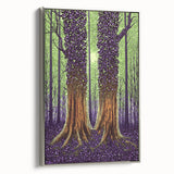 Majestic Forest Glow – Abstract Tree Canvas & Framed Art