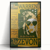 Warren Zevon Acoustic Concert Poster - Ballads Blues & Broadsides
