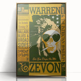 Warren Zevon Acoustic Concert Poster - Ballads Blues & Broadsides