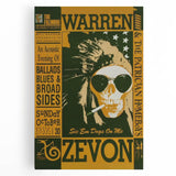 Warren Zevon Acoustic Concert Poster - Ballads Blues & Broadsides