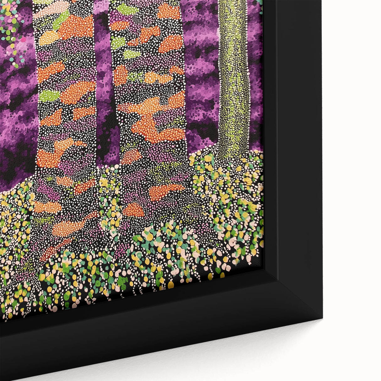 Vibrant Forest Essence – Abstract Tree Canvas & Framed Art