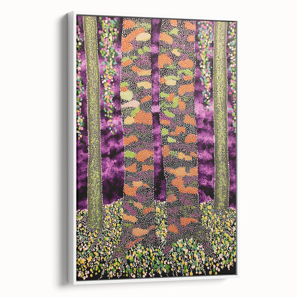 Vibrant Forest Essence – Abstract Tree Canvas & Framed Art