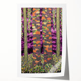 Vibrant Forest Essence – Abstract Tree Canvas & Framed Art