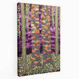 Vibrant Forest Essence – Abstract Tree Canvas & Framed Art
