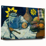 Impressionist Still Life - Teapot and Fruit Wall Art Print