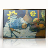 Impressionist Still Life - Teapot and Fruit Wall Art Print