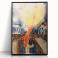 Two Acrobats in Red Tights - Abstract Modern Art for Wall Decor