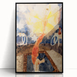 Two Acrobats in Red Tights - Abstract Modern Art for Wall Decor