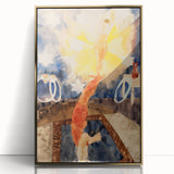 Two Acrobats in Red Tights - Abstract Modern Art for Wall Decor