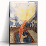 Two Acrobats in Red Tights - Abstract Modern Art for Wall Decor