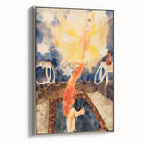 Two Acrobats in Red Tights - Abstract Modern Art for Wall Decor