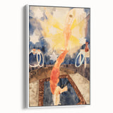 Two Acrobats in Red Tights - Abstract Modern Art for Wall Decor