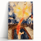 Two Acrobats in Red Tights - Abstract Modern Art for Wall Decor
