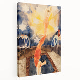 Two Acrobats in Red Tights - Abstract Modern Art for Wall Decor