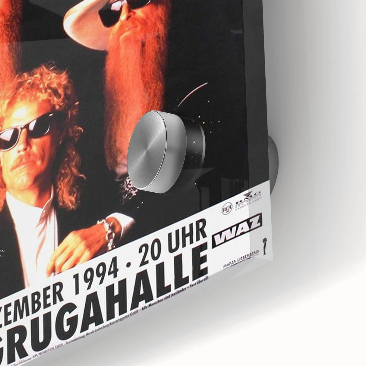 ZZ Top Live '94 Concert Poster - Grugahalle Essen