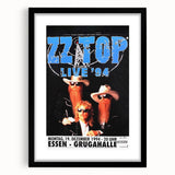 ZZ Top Live '94 Concert Poster - Grugahalle Essen