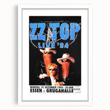 ZZ Top Live '94 Concert Poster - Grugahalle Essen