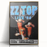 ZZ Top Live '94 Concert Poster - Grugahalle Essen