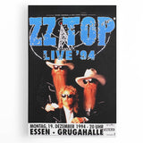 ZZ Top Live '94 Concert Poster - Grugahalle Essen