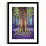 Golden Roots Forest – Abstract Tree Canvas & Framed Art