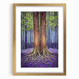 Golden Roots Forest – Abstract Tree Canvas & Framed Art
