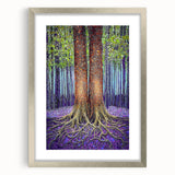 Golden Roots Forest – Abstract Tree Canvas & Framed Art