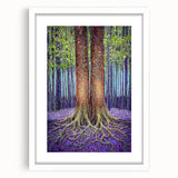 Golden Roots Forest – Abstract Tree Canvas & Framed Art