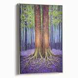 Golden Roots Forest – Abstract Tree Canvas & Framed Art
