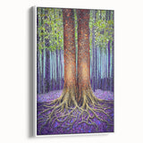 Golden Roots Forest – Abstract Tree Canvas & Framed Art