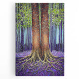 Golden Roots Forest – Abstract Tree Canvas & Framed Art