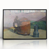 Impressionist Landscape - River and Mountains Wall Art Print