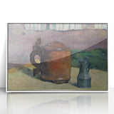 Impressionist Landscape - River and Mountains Wall Art Print