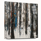 Monochrome Forest – Abstract Birch Tree Canvas & Framed Art