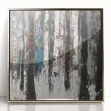 Monochrome Forest – Abstract Birch Tree Canvas & Framed Art