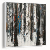 Monochrome Forest – Abstract Birch Tree Canvas & Framed Art
