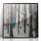 Textured Birch Forest – Modern Abstract Canvas & Framed Art
