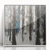 Textured Birch Forest – Modern Abstract Canvas & Framed Art