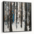 Textured Birch Forest – Modern Abstract Canvas & Framed Art