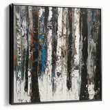 Textured Birch Forest – Modern Abstract Canvas & Framed Art