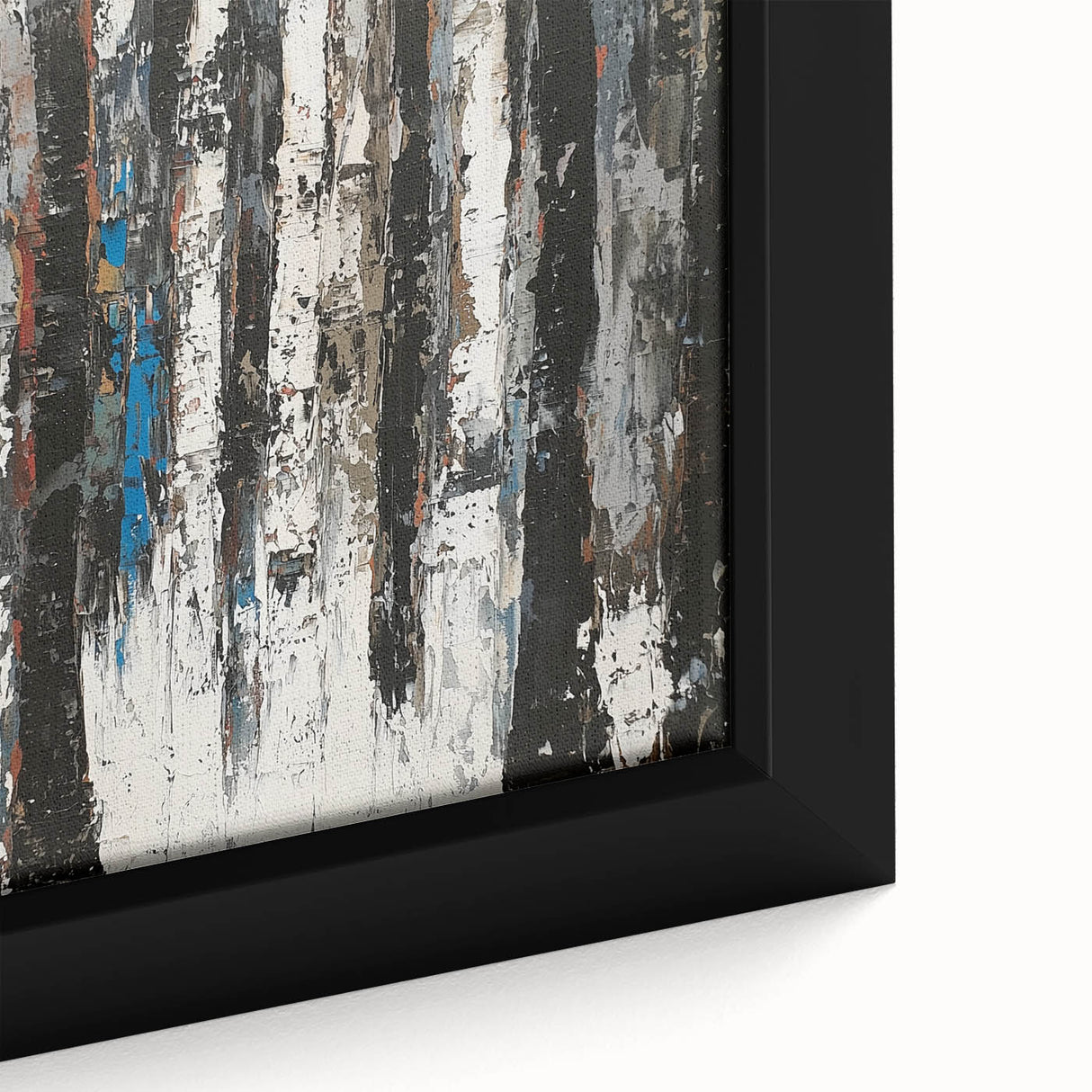 Textured Birch Forest – Modern Abstract Canvas & Framed Art