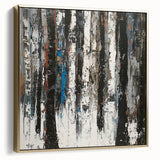 Textured Birch Forest – Modern Abstract Canvas & Framed Art