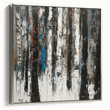 Textured Birch Forest – Modern Abstract Canvas & Framed Art