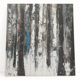 Textured Birch Forest – Modern Abstract Canvas & Framed Art