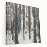 Textured Birch Forest – Modern Abstract Canvas & Framed Art