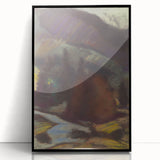 Modern Wall Art - Abstract Mountain Landscape with Earthy Tones