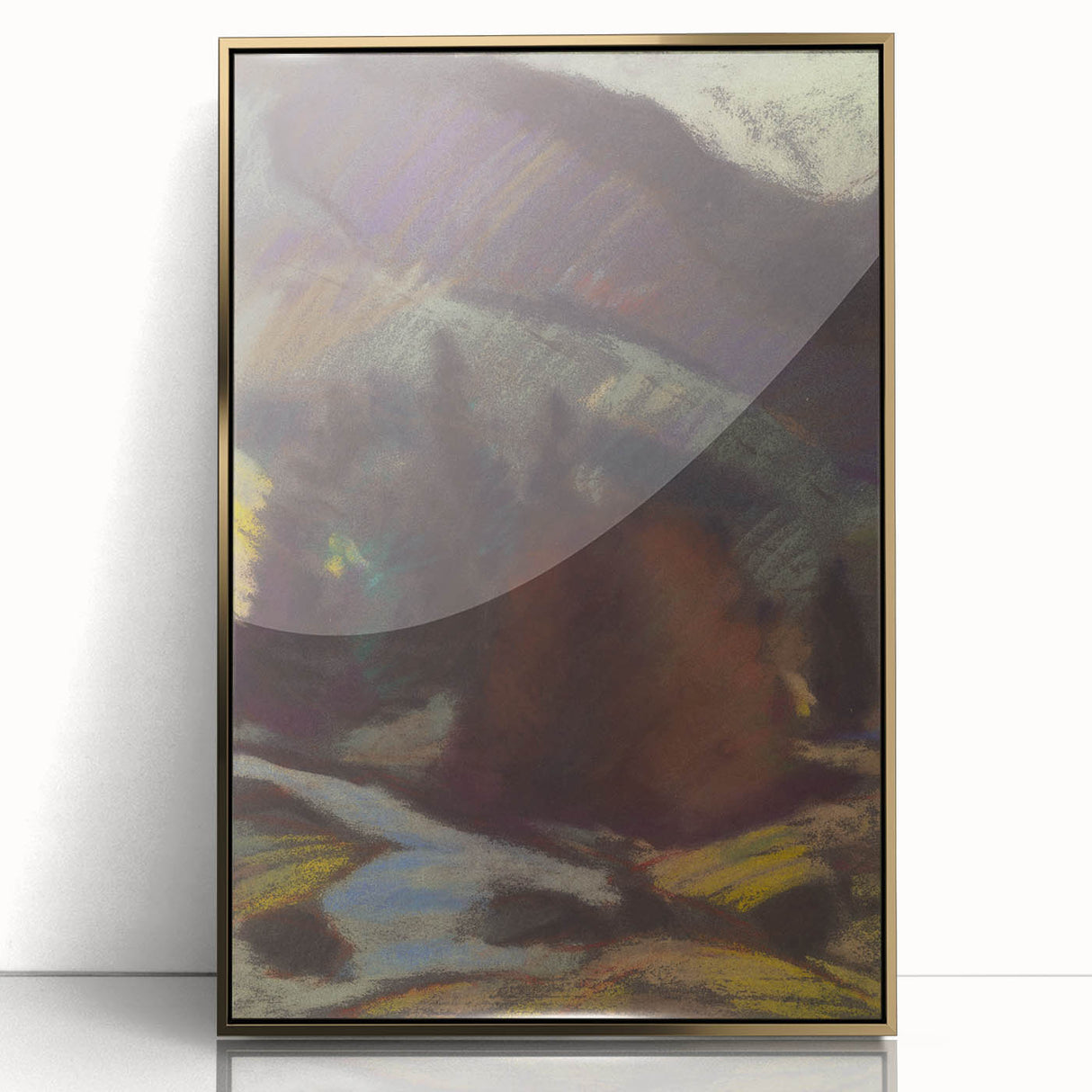 Modern Wall Art - Abstract Mountain Landscape with Earthy Tones